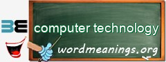 WordMeaning blackboard for computer technology